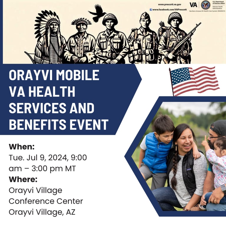 Graphic for Orayvi Mobile VA Health Services and Benefits Event