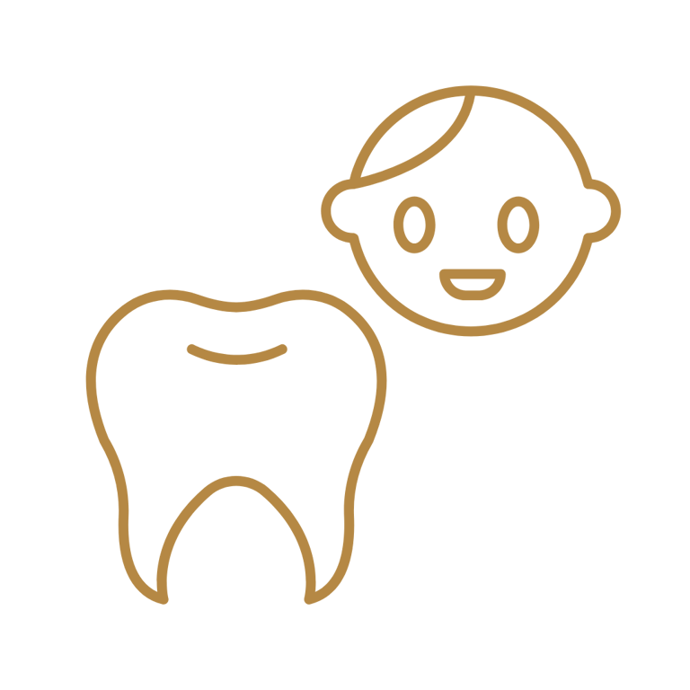 dente e rosto de uma criança representando odontopediatria em são mateus do sul