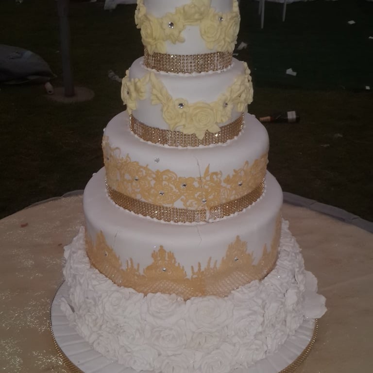 a cake with a cake topperf and a cake topperf