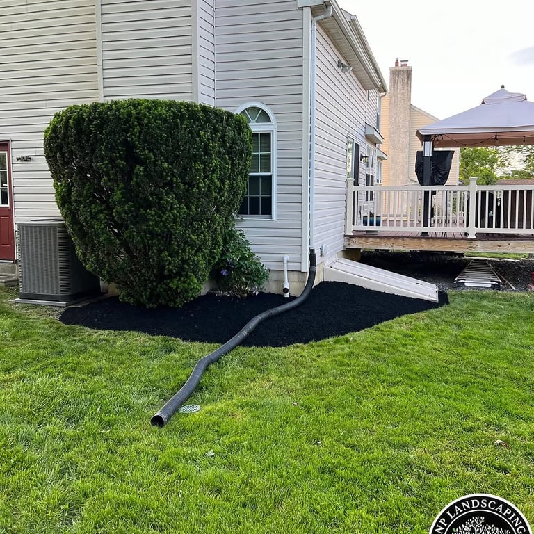 excellent landscaping and hardscaping of grass, stones and trees by NP Landscaping