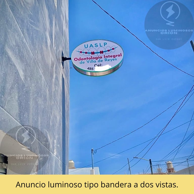 Fabricación de Anuncio Tipo Bandera en SLP