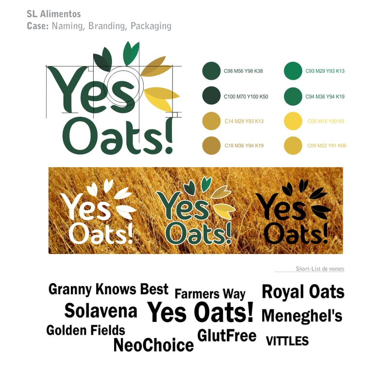 Case Yes Oats - Logo e Identidade Visual