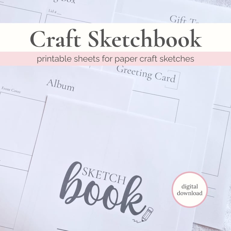 Printed sheets of free sketchbook.