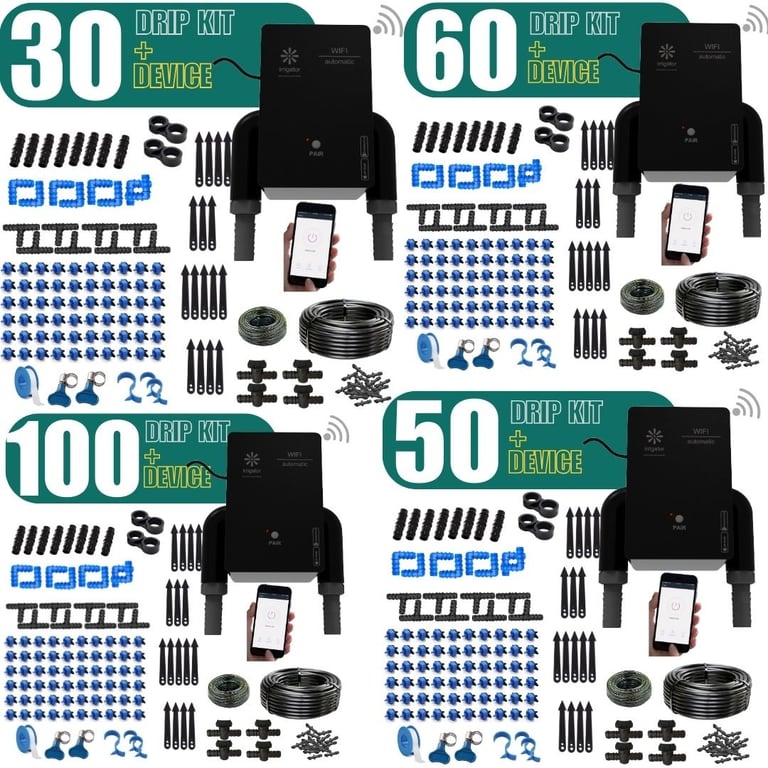 Buy irrigator bundle drip irrigation kit comes with Timer and drip as pe ryour no of plants at your