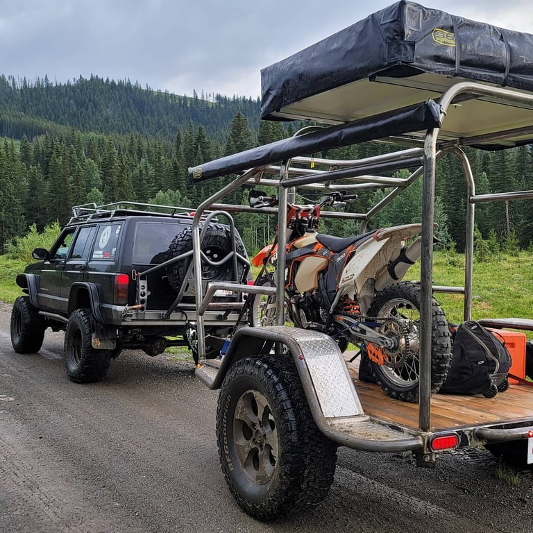 overland trailer, off road trailer, camping dirt bike trailer, okotoks alberta