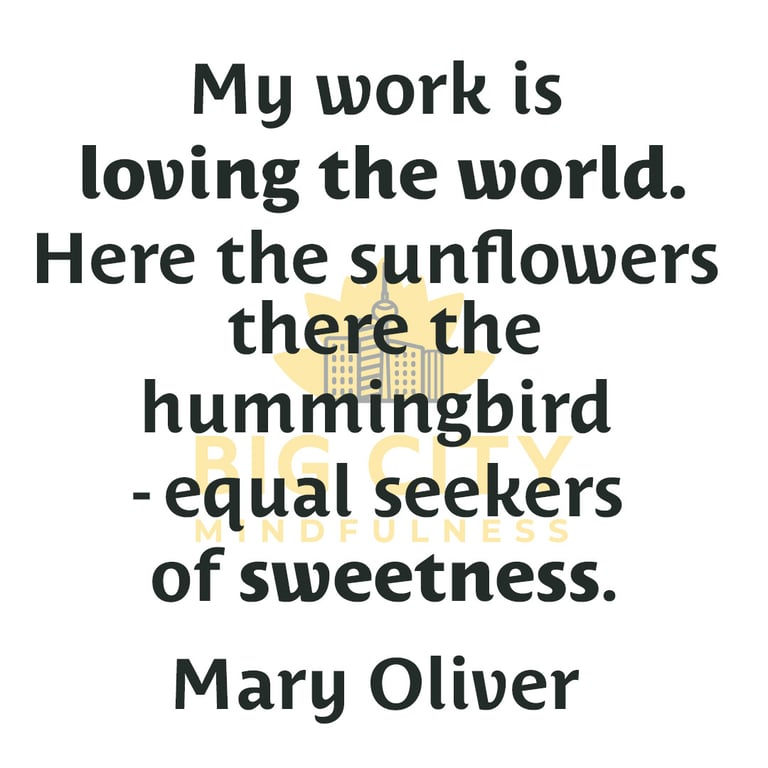 Part of a poem by Mary Oliver