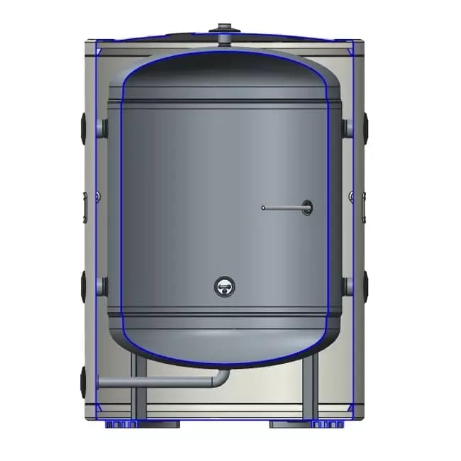 буферен съд обем 100 литра вграден нагревател 2 kW 2 кВт