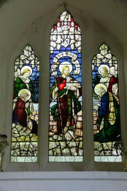 Stained glass windows St Cannen's Church, Cilmery