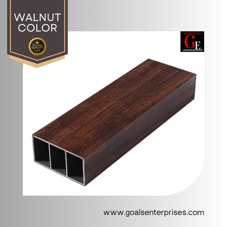 WPC Timber Tube Walnut Color