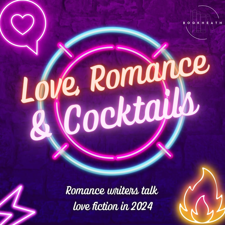 Social Square image for Love Romance Cocktails event, designed by Briony Langley-Miles (https://brionywrites.com/)