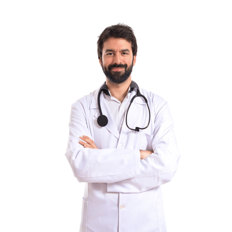 Happy Doctor referring a patient to All Services Home Health for in-home care