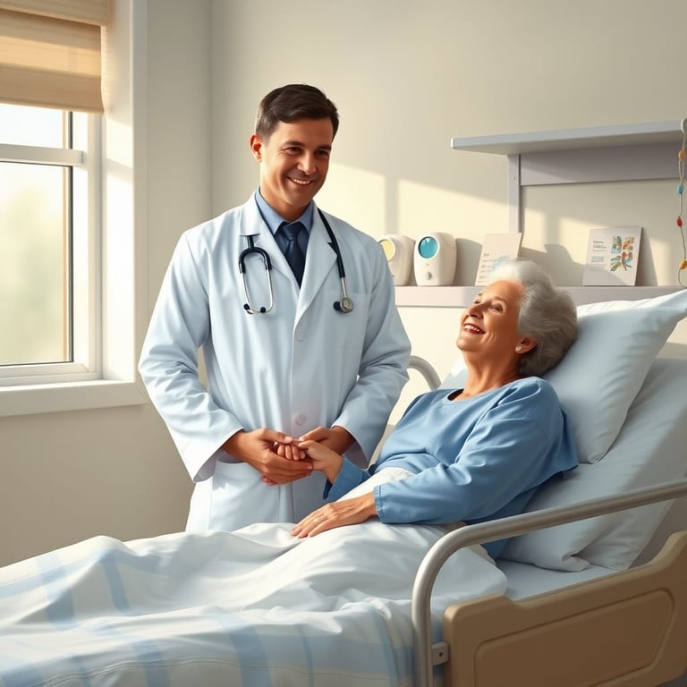 patient and a doctor interacting
