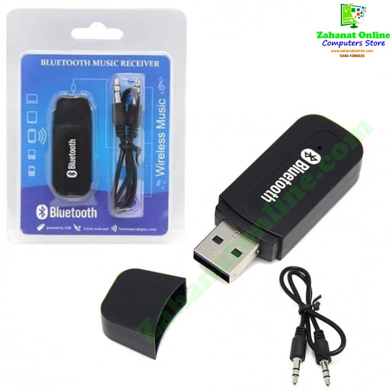 Wireless Bluetooth Music Receiver with AUX Cable zahanatonline.com