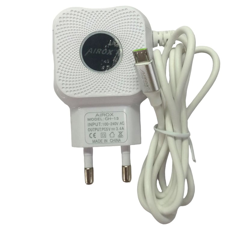 Airox CH 13 Mobile Charger Smart Dual USB Mobile Charger – Adaptive Charging with 3.4A Output