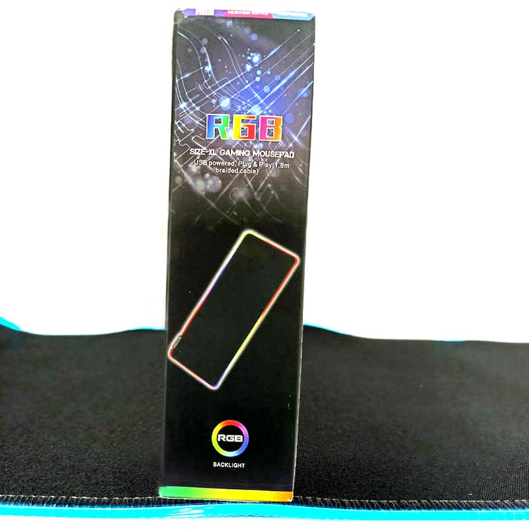 RGB Gaming Mousepad XL Lighting-Enhanced XL Gaming Mat USB Powered Precision Surface with Anti Slip