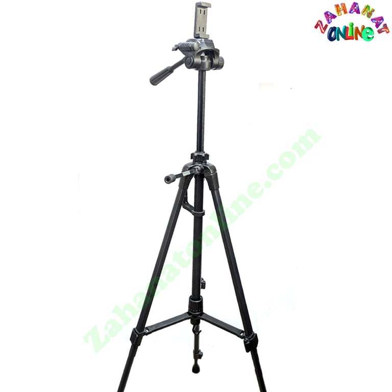 Tripod Stand 3366 with holder for mobile and DSLR, extendable legs and 3-way swivel head