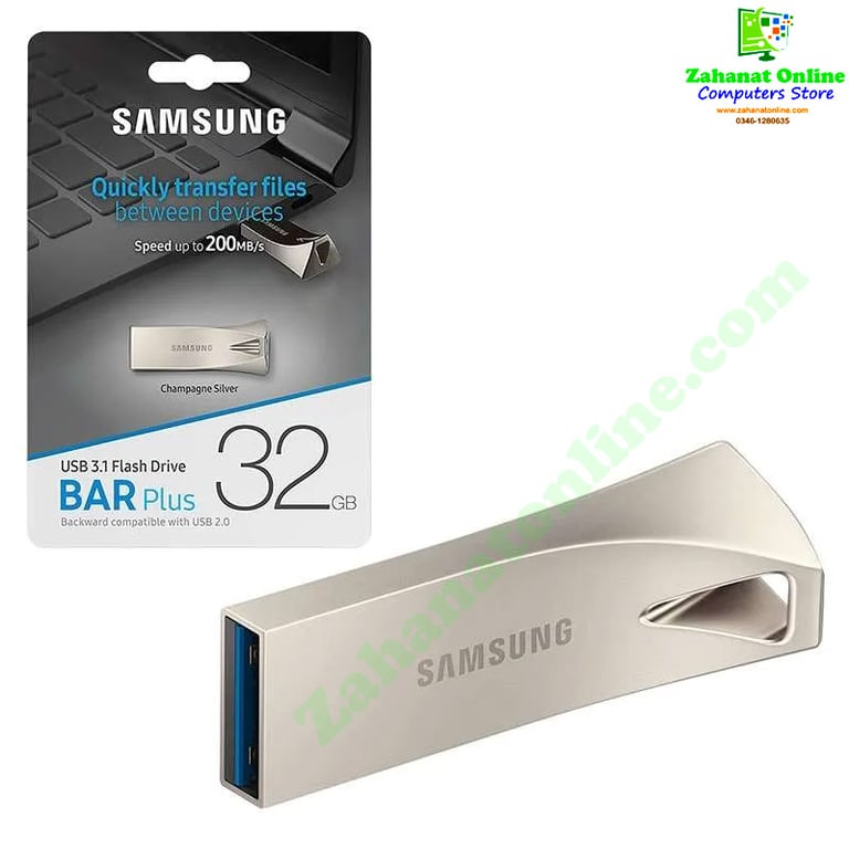 32 GB USB Flash Drive on White Background zahanatonline.com