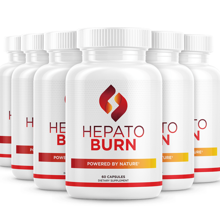 Bottles of HEPATOBURN liver support supplement