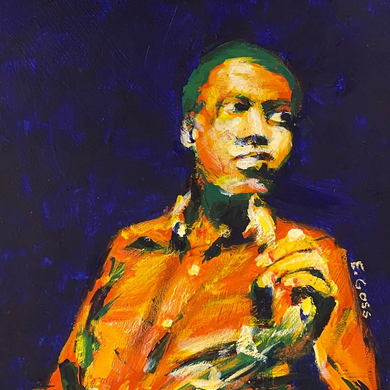 Tenor, 2021, acrylic on canvas, 8x10"