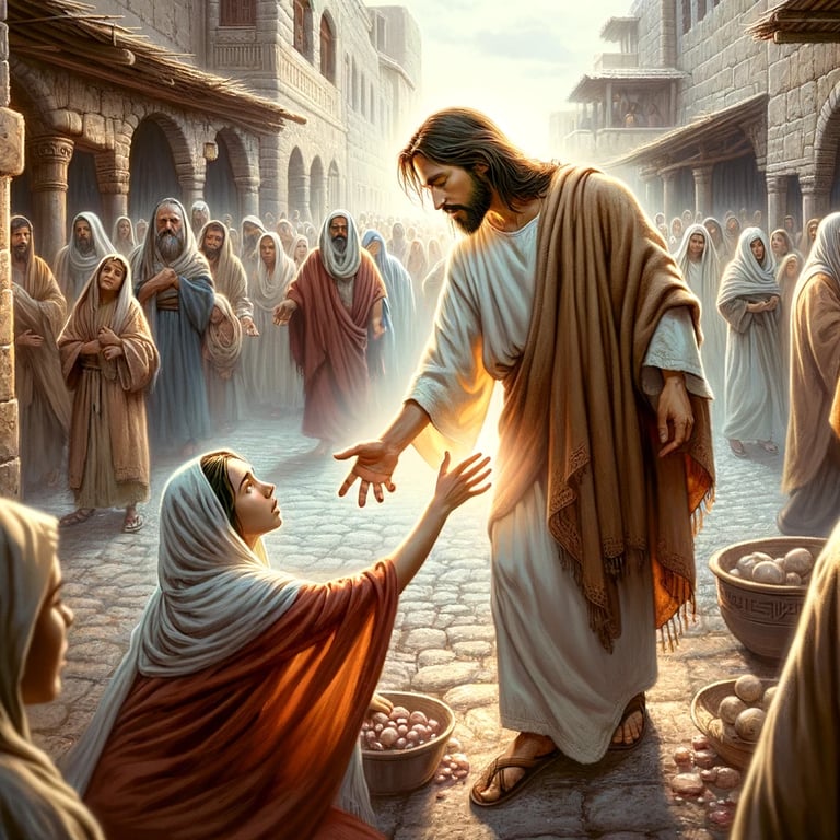 Jesús y una mujer