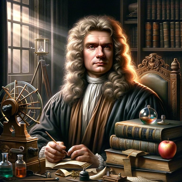 a man in a wig with a book and a book