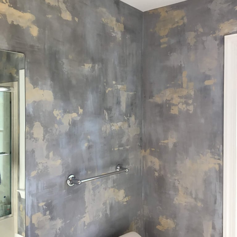 metallic plaster wall finish by Marcine in Somerset County, NJ