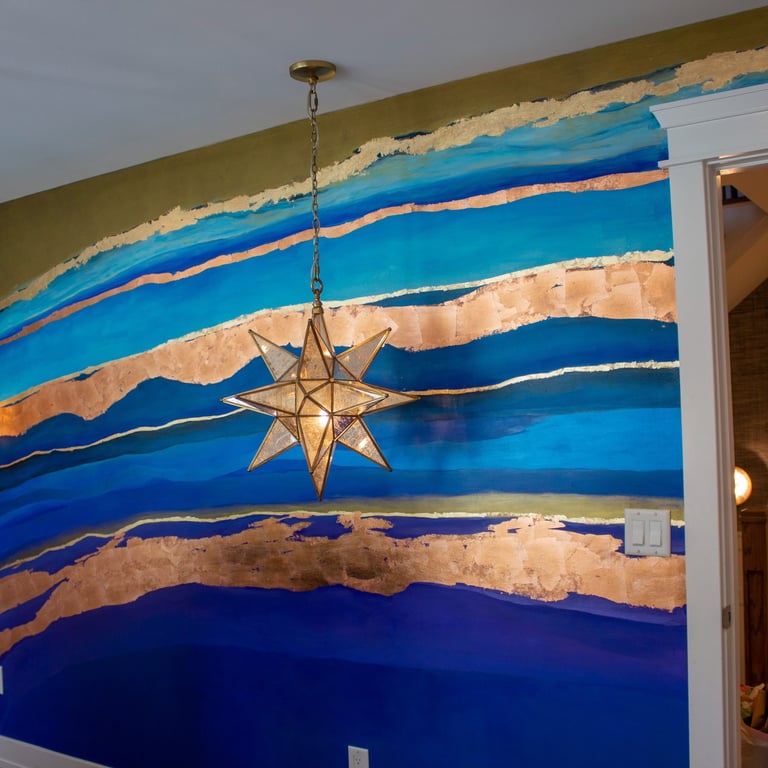 bespoke geode mural by artworks by marcine in westfield nj
