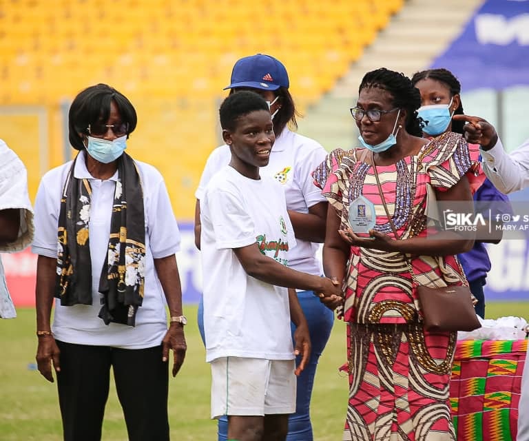 "Comfort Owusu, Ghanaian female football player, excelling as a right-sided attacking full-back and 