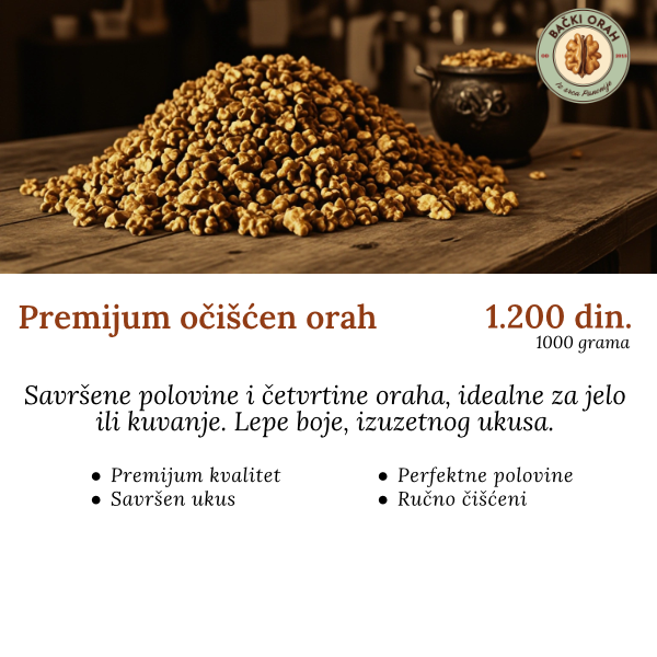 premijum očišćen orah