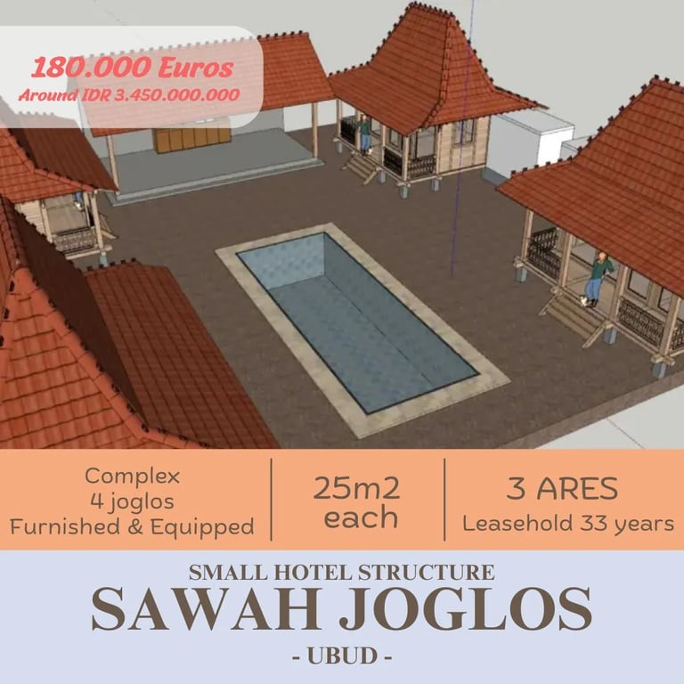 small hotel structure in Ubud, Bali