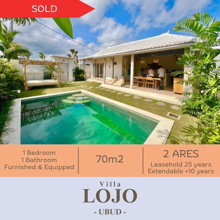 Construction of villas in Bali