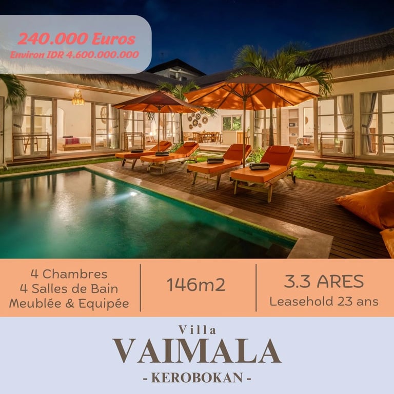 construction de villas a Bali, investir a Bali
