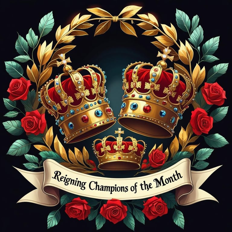 Crowns for Reigning Champions of the Month