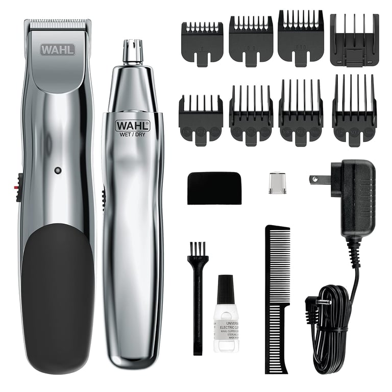 WAHL 5622 Groomsman Rechargeable Beard, Mustache, Hair & Nose Hair Trimmer