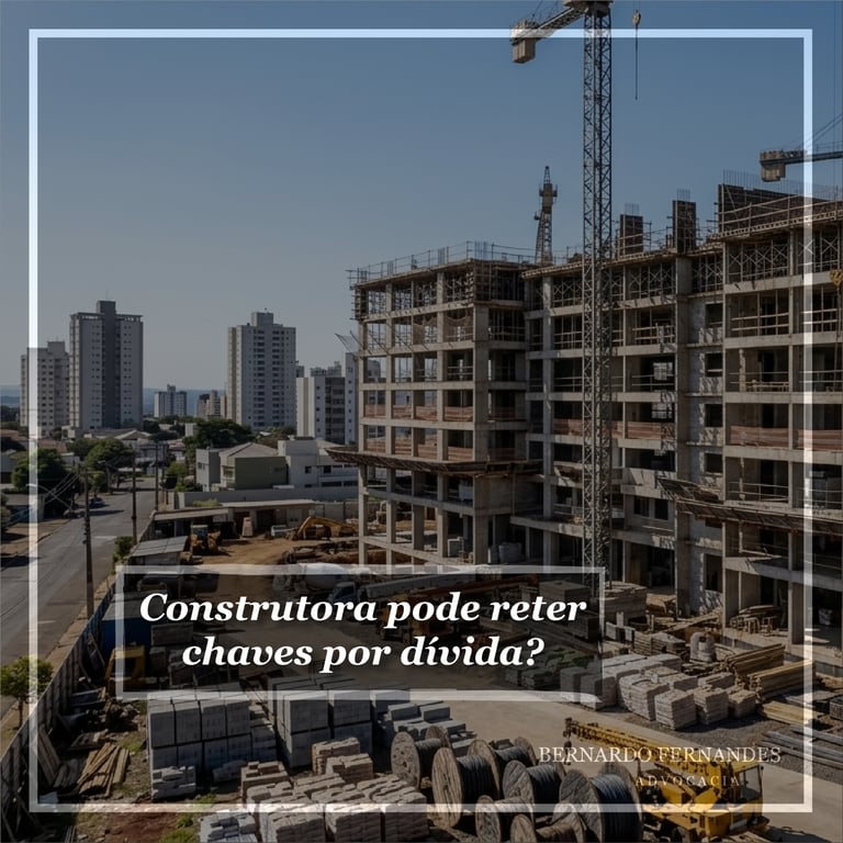 Construtora pode reter chaves por dívida?