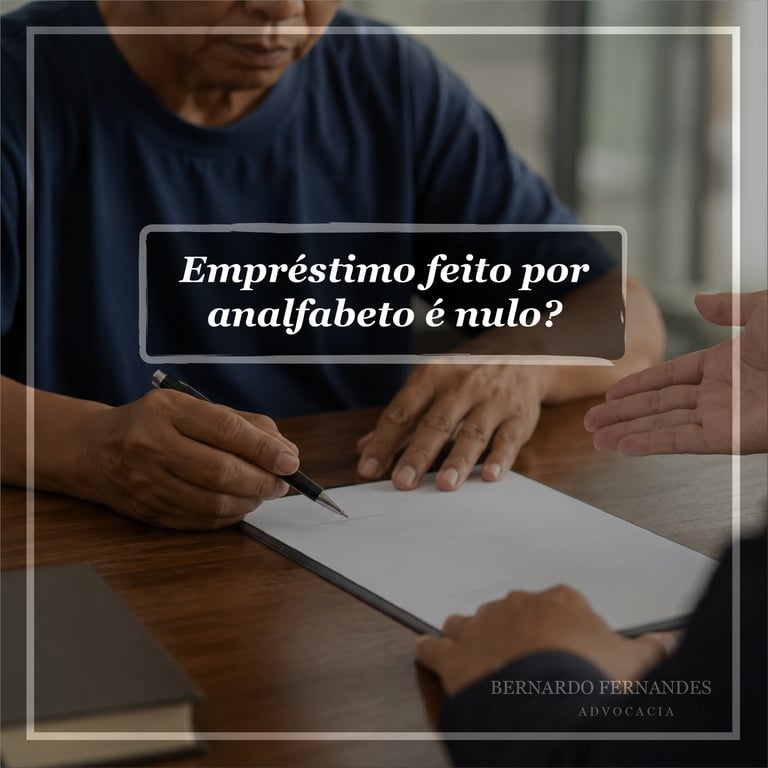 Empréstimo feito por analfabeto é nulo?