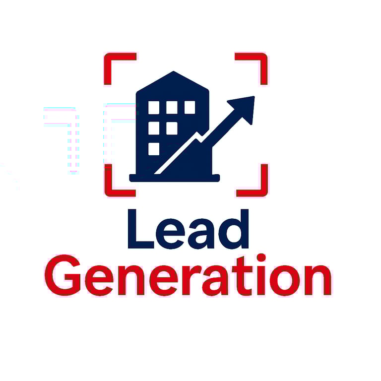 a business logo with a house and arrow pointing upward