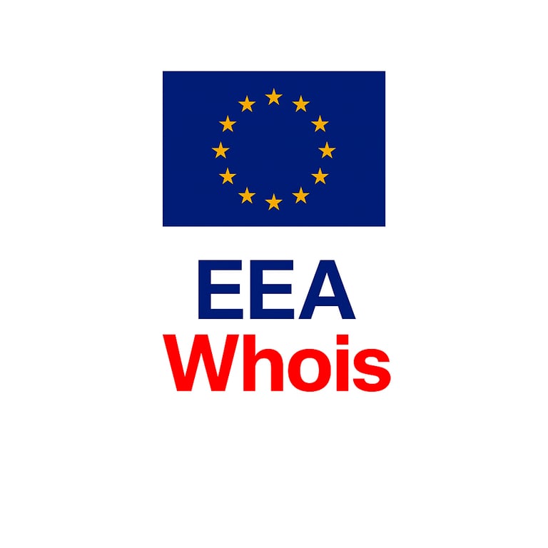 a european union flag with the words eea whos whos whos who
