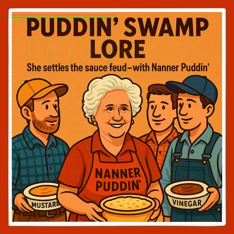 Mother Martha and her three sons in the Puddin Swamp
