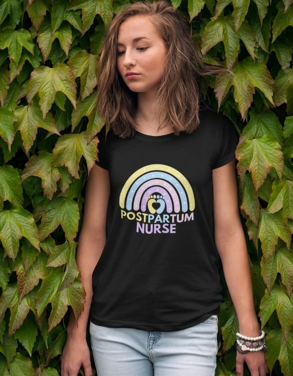 Postpartum Nurse T-shit Model