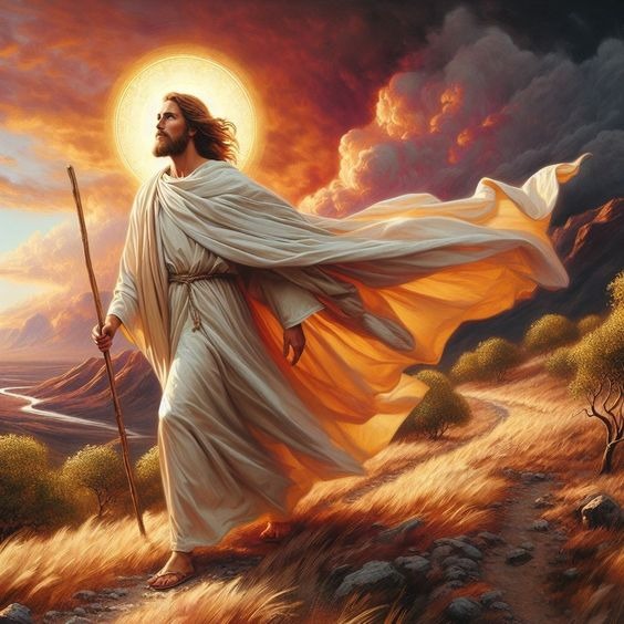 Jesus walking in faith