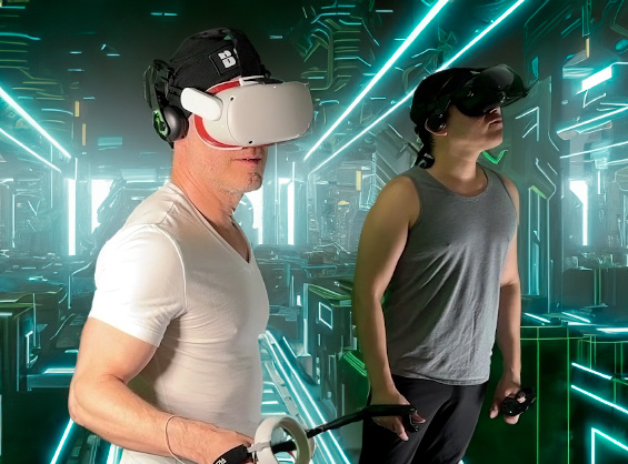 Chris Martini & Marlon Marroquin playing VR