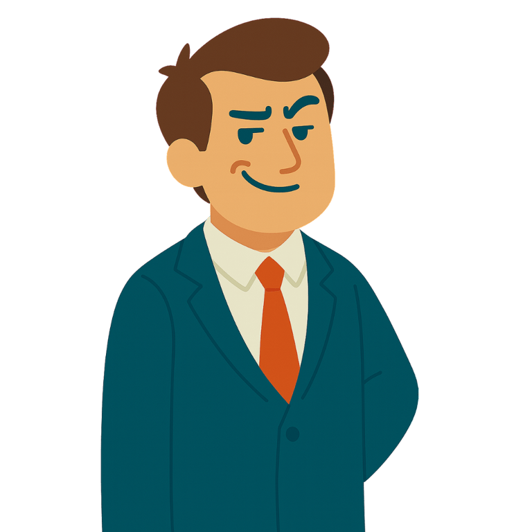 a man in a suit and tie with a smile on his face