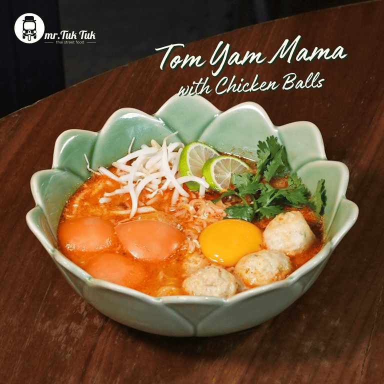 Mr Tuk Tuk Tom Yam Mama with Chicken Balls