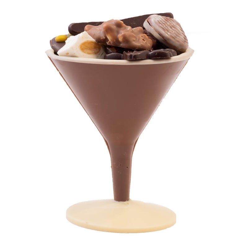 Gevuld glaasje met zoetigheden