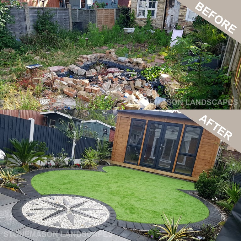 Before & After Garden Makeover Photos Romford - Hornchurch - Brentwood - Upminster