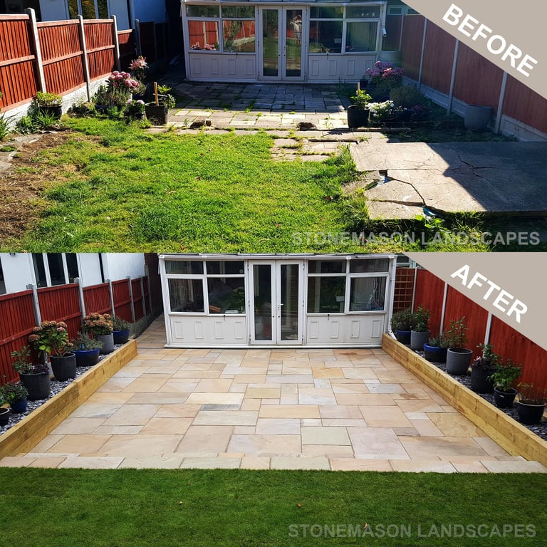 Before & After Garden Makeover Photos Romford - Hornchurch - Brentwood - Upminster