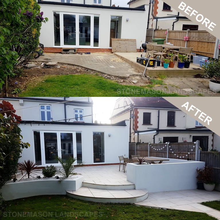 Before & After Garden Makeover Photos Romford - Hornchurch - Brentwood - Upminster
