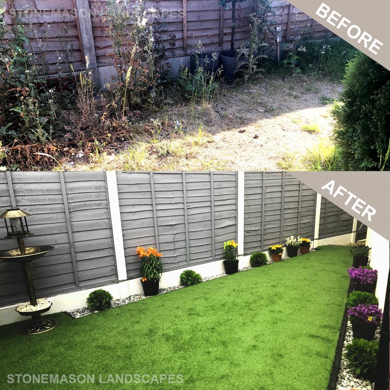 Tiny Triangle Small Garden Makeover