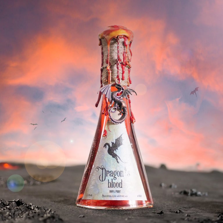 sang de dragon potion bouteille bloodybloom cosplay